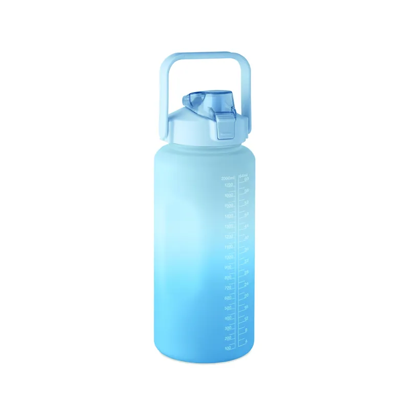 Valle – Borraccia sportiva in RPET riciclato 2 litroi, colore Blu Royal, vista fronte