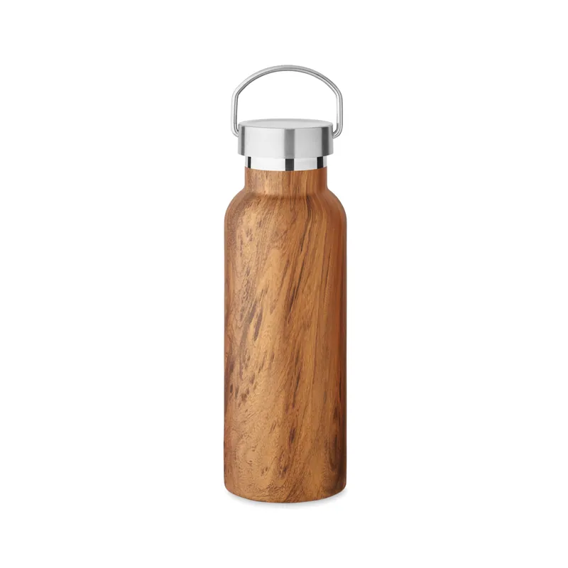 Polla – Borraccia termica in acciaio inox riciclato 500 ml, colore Marrone, vista lato