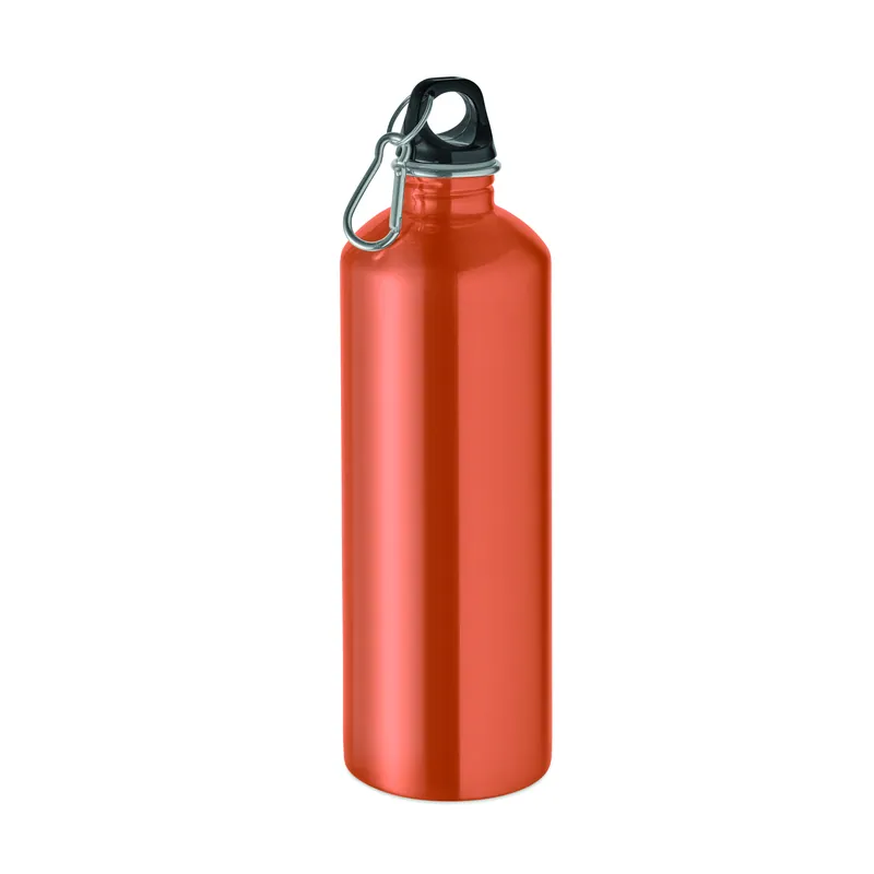 Grecale – Borraccia sportiva in acciaio inox 1 litro, colore Arancio, vista fronte