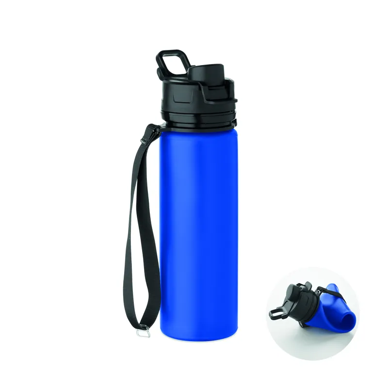 Sereno – Borraccia sportiva in silicone 500 ml, colore Blu Royal, vista fronte