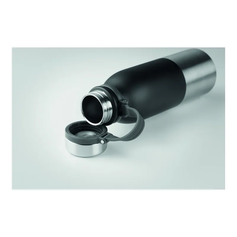 Giada – Borraccia termica in acciaio inox 600 ml, colore Nero, vista lato