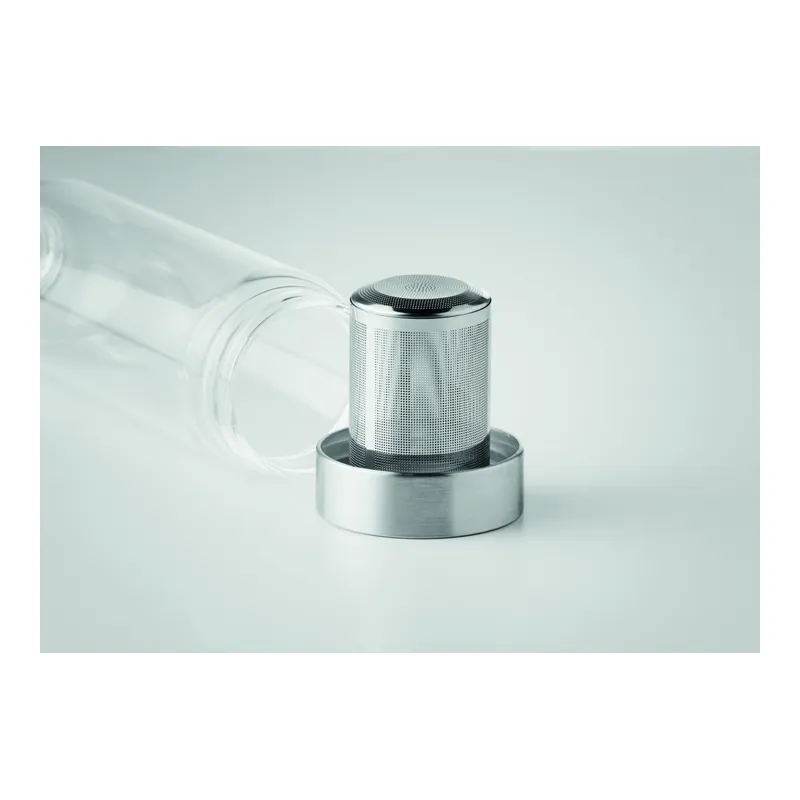 Faro – Borraccia in vetro borosilicato 500 ml, colore Nero, vista lato