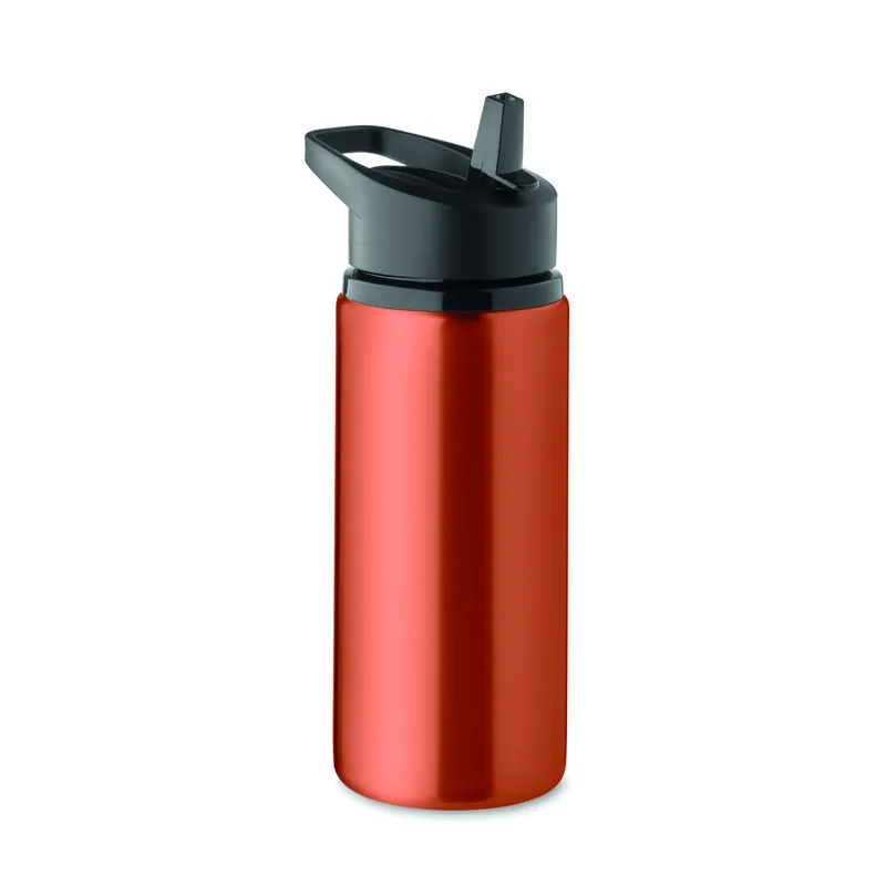 Foresta – Borraccia sportiva in acciaio inox riciclato 500 ml, colore Arancio, vista fronte