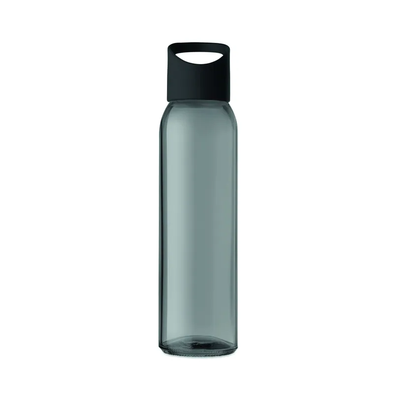 Margherita – Borraccia in vetro 470 ml, colore Nero, vista lato