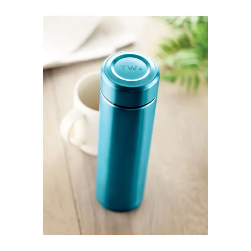 Larice – Borraccia termica in acciaio inox 425 ml, colore Turchese, foto ambientata