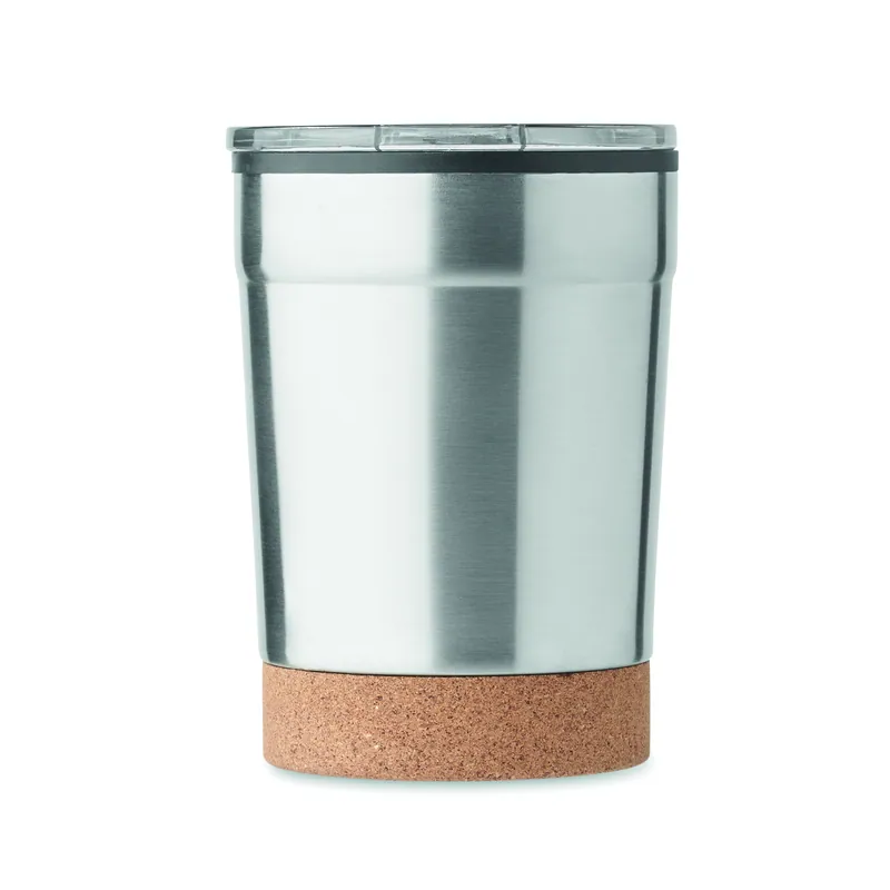 Camelia – Tumbler termico in acciaio inox 300 ml, colore Argento Opaco, vista dall alto