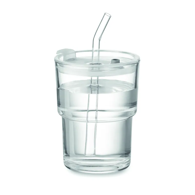 Fonte – Bicchiere riutilizzabile in vetro 400 ml, colore Trasparente, vista lato