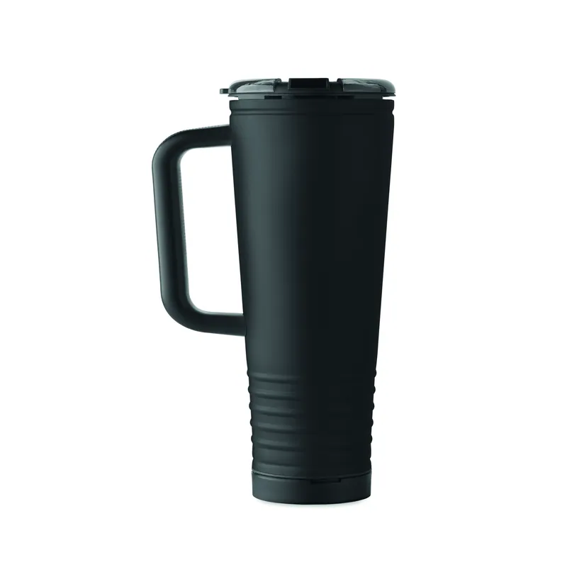 Notturno – Bicchiere riutilizzabile in acciaio inox 700 ml, colore Nero, vista lato