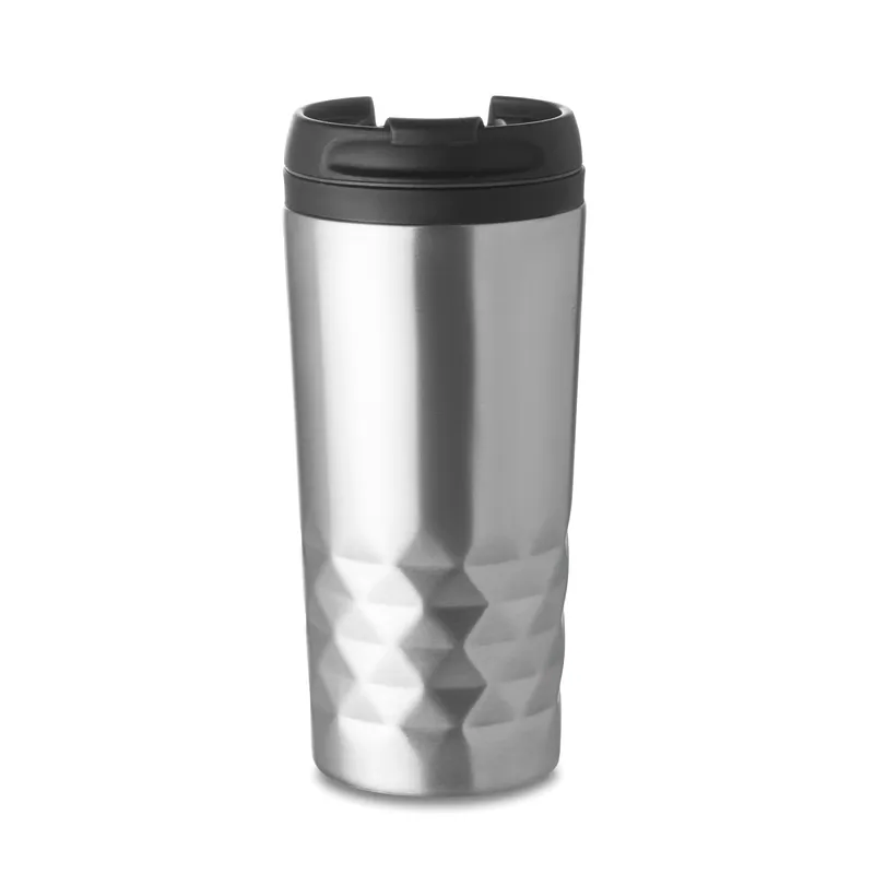 Perla – Tumbler termico in acciaio inox 300 ml, colore Argento Opaco, vista retro
