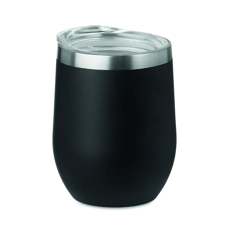 Posidonia – Tumbler termico in acciaio inox 300 ml, colore Nero, vista retro