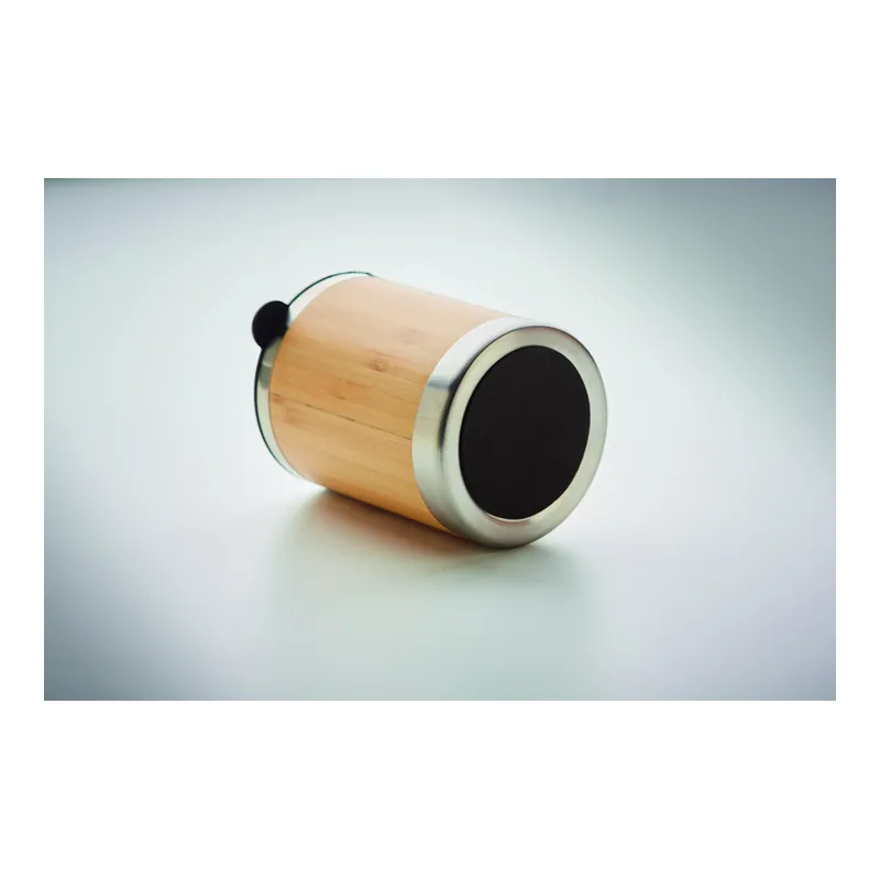 Selce – Bicchiere riutilizzabile in acciaio inox 250 ml, colore Legno, vista retro