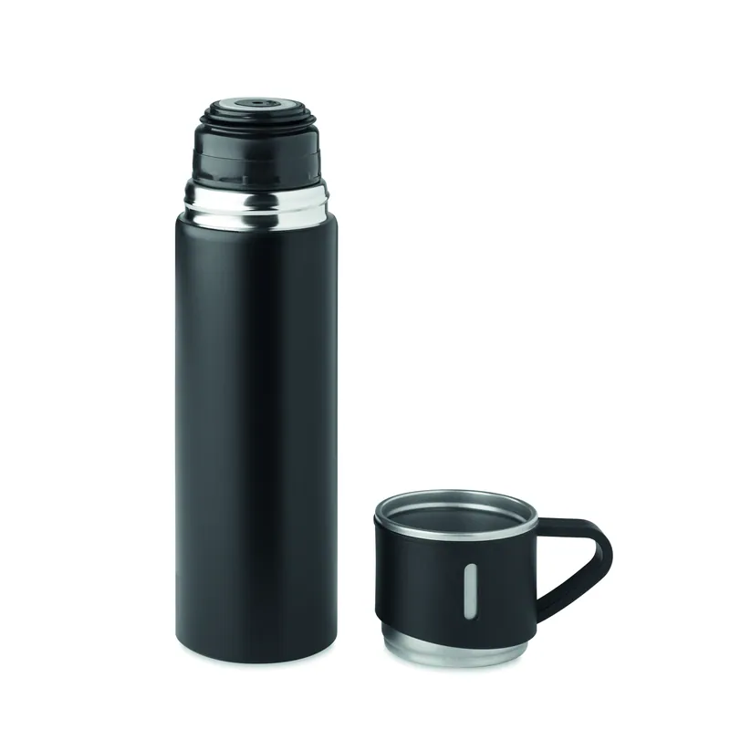 Arcobaleno – Thermos in acciaio inox 420 ml, colore Nero, vista aperta