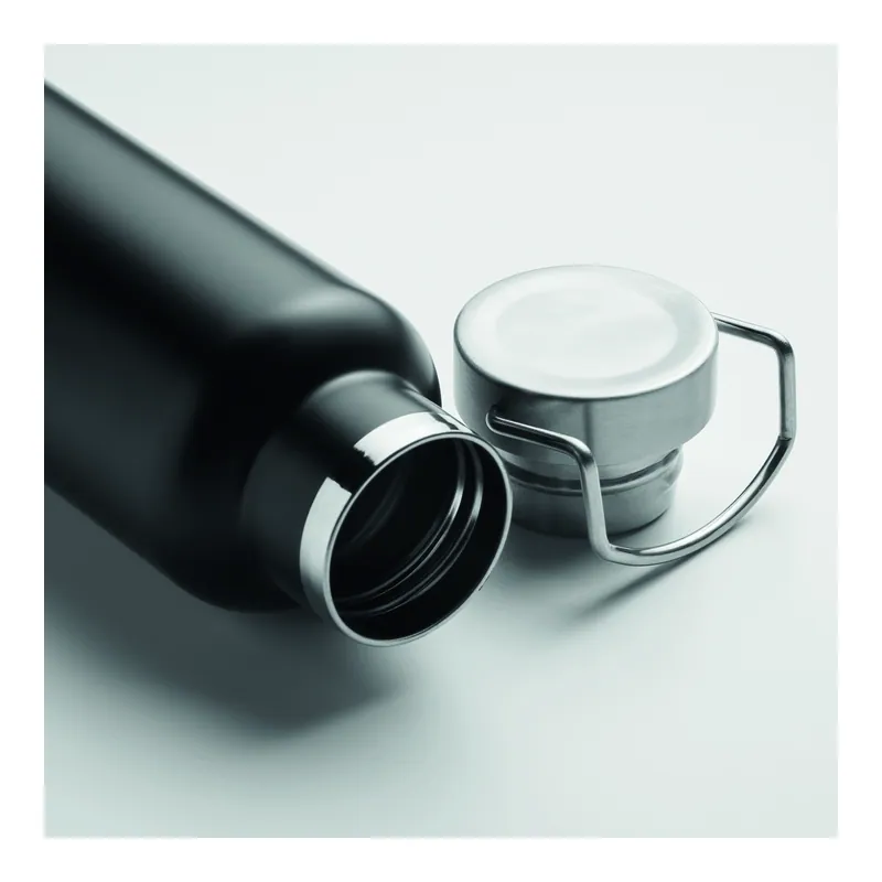 Quarzo – Borraccia termica in acciaio inox riciclato 500 ml, colore Nero, vista dettaglio