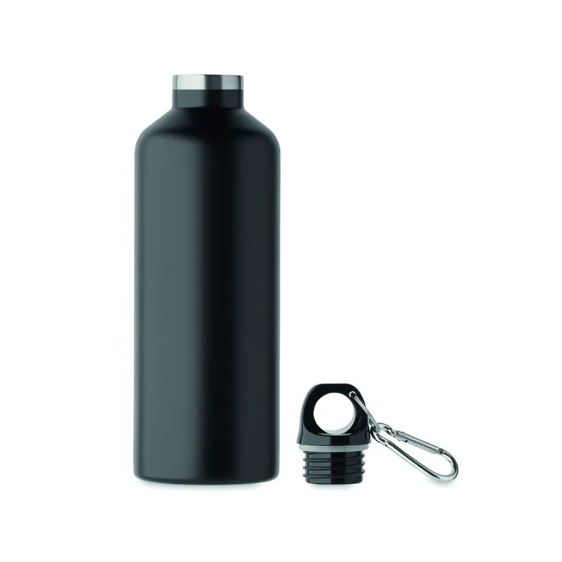 Gheppio – Thermos in acciaio inox riciclato 500 ml, colore Nero, vista aperta