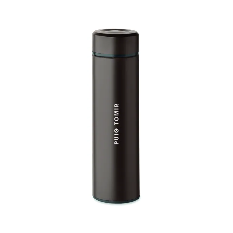 Spuma – Thermos in acciaio inox riciclato 500 ml, colore Cioccolato, esempio di stampa