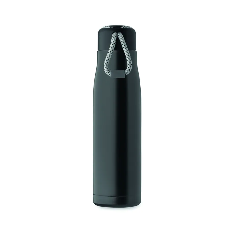 Vespro – Borraccia termica in acciaio inox riciclato 500 ml, colore Nero, vista aperta
