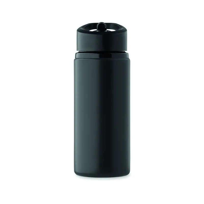 Foresta – Borraccia sportiva in acciaio inox riciclato 500 ml, colore Nero, vista dall alto