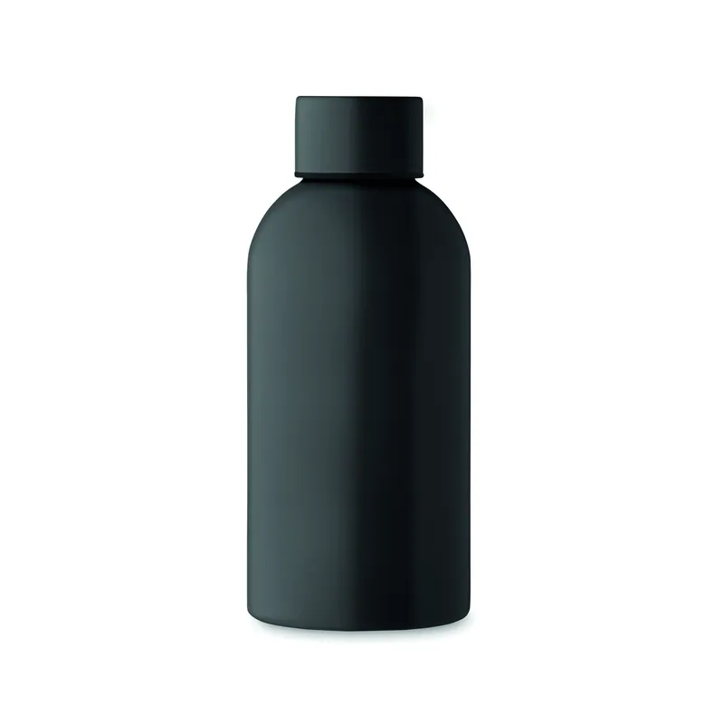 Neve – Borraccia sportiva in acciaio inox riciclato 500 ml, colore Nero, vista aperta
