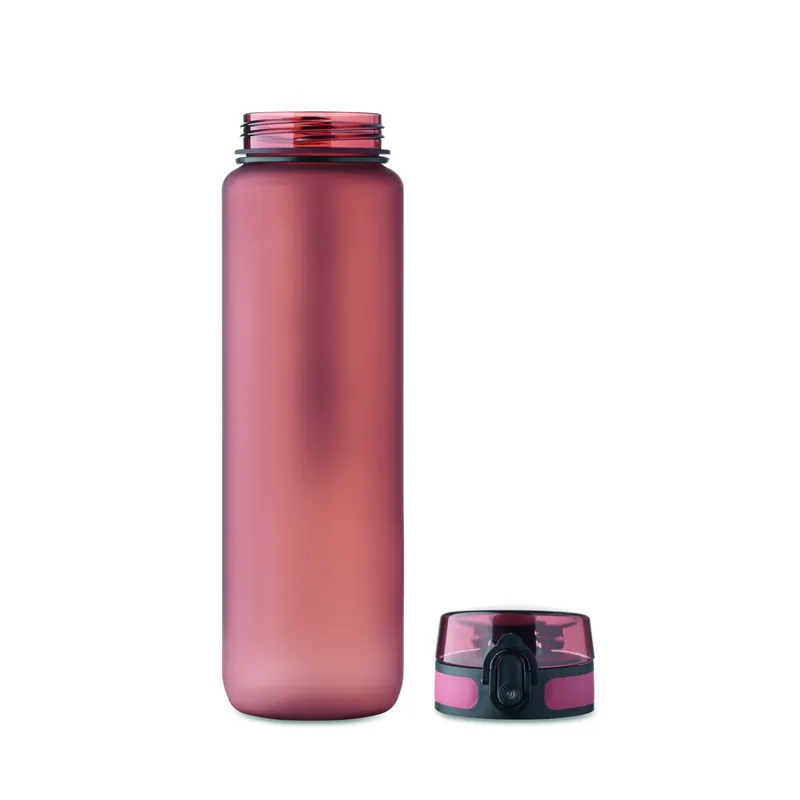 Granchio – Borraccia sportiva in RPET riciclato 1 litro, colore Borgogna, vista retro