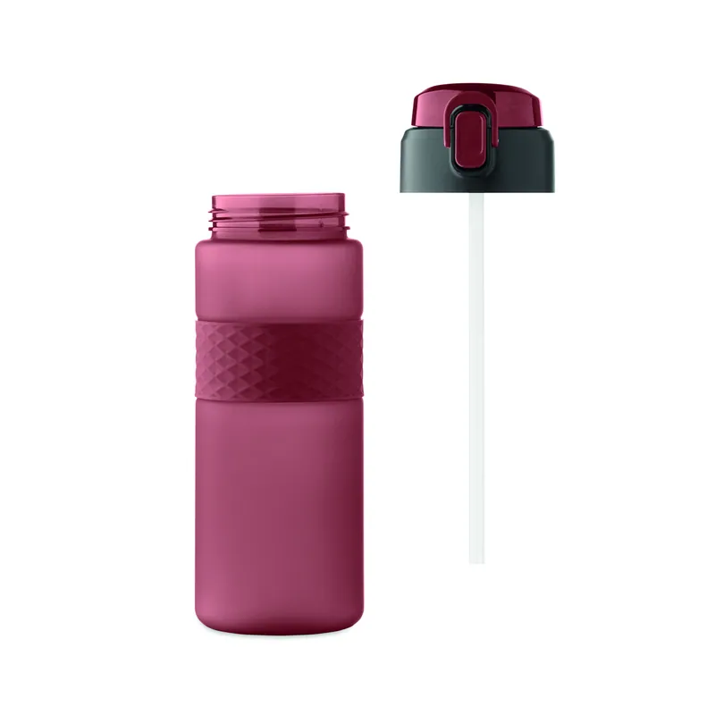 Fonte chiara – Borraccia sportiva in RPET riciclato 700 ml, colore Borgogna, vista aperta