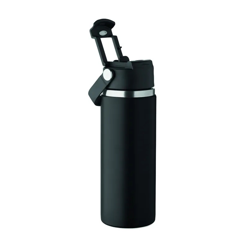 Altopiano – Borraccia termica in acciaio inox 500 ml, colore Nero, vista retro