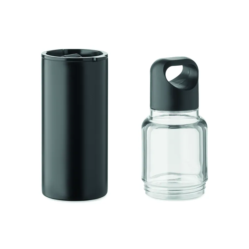 Melograno – Borraccia termica in acciaio inox 610 ml, colore Nero, vista retro