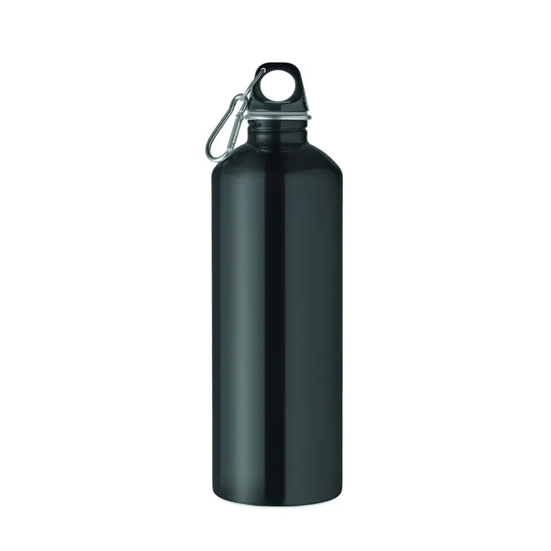 Grecale – Borraccia sportiva in acciaio inox 1 litro, colore Nero, vista retro