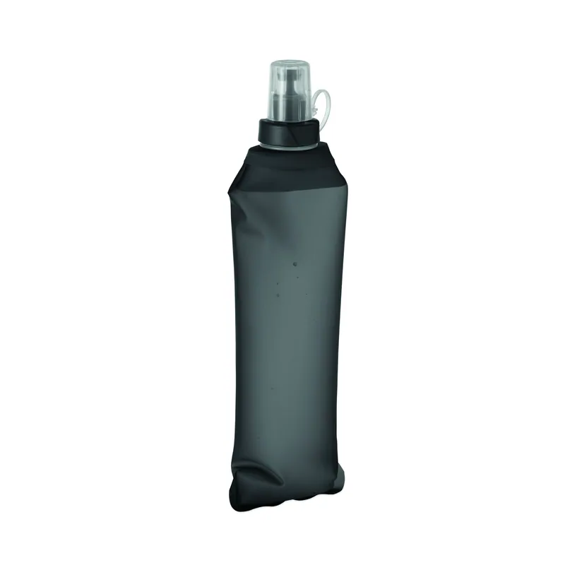 Riccio – Borraccia sportiva in PU 500 ml, colore Nero, vista retro