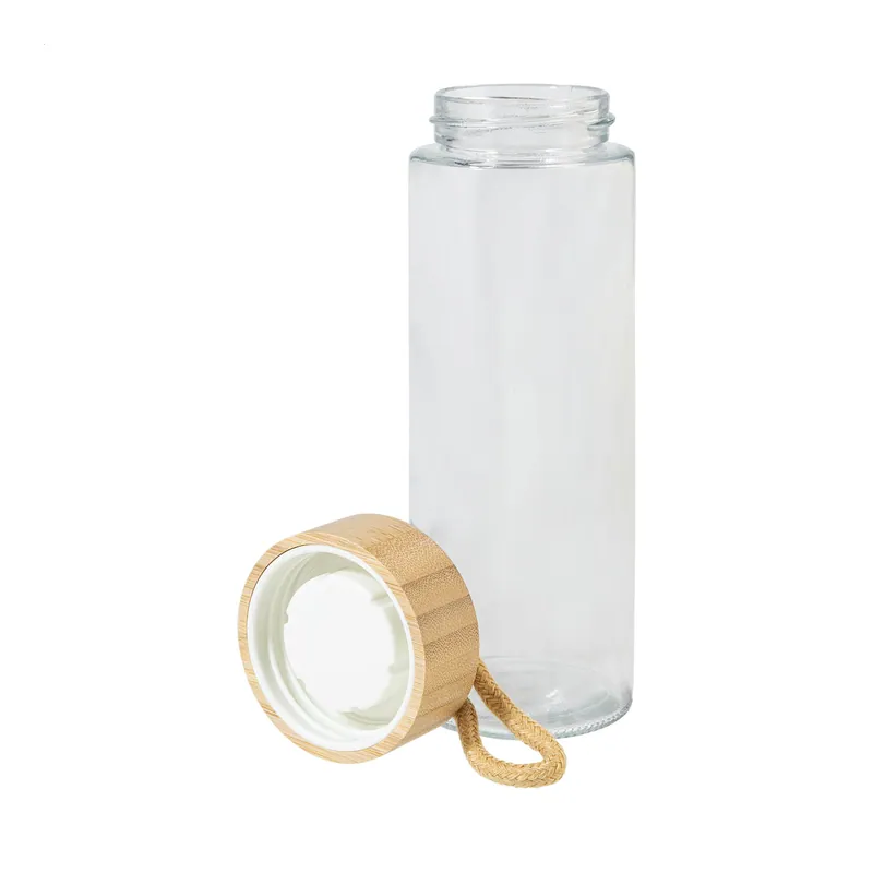 Giuggiolo – Borraccia in vetro 430 ml, colore Trasparente / Naturale