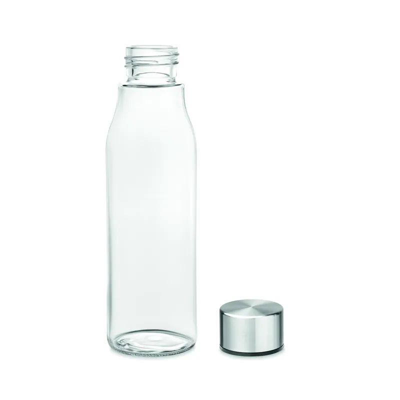 Genziana – Borraccia in vetro 500 ml, colore Trasparente, vista aperta
