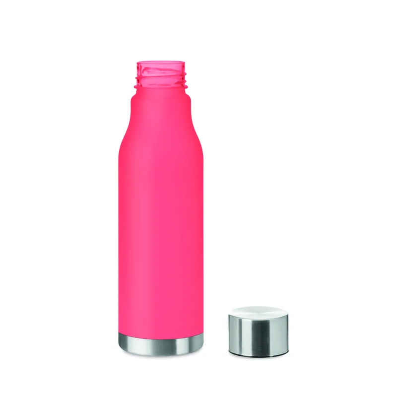 Grandine – Borraccia sportiva in RPET riciclato 600 ml, colore Rosso Trasparente, vista aperta