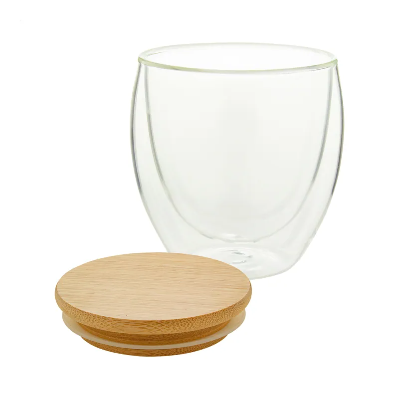 Lanca – Tumbler termico in vetro borosilicato 300 ml, colore Trasparente / Naturale
