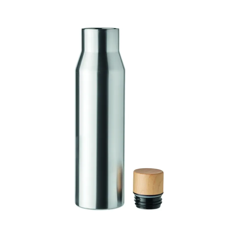 Isola – Borraccia termica in acciaio inox 500 ml, colore Argento Opaco, esempio di stampa