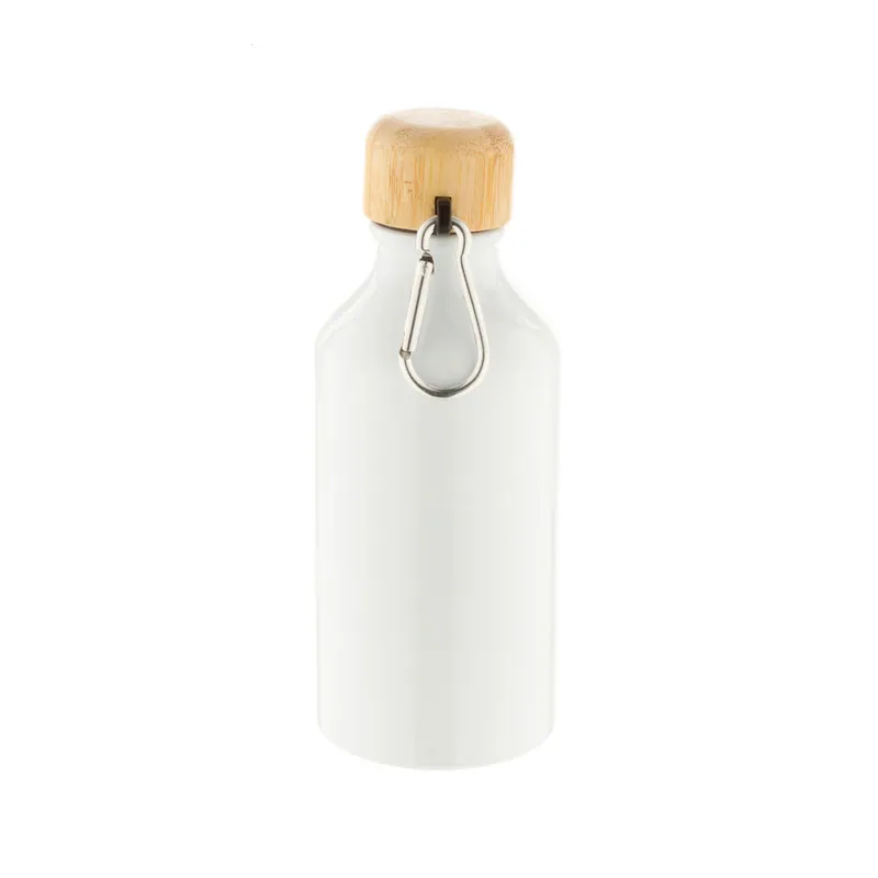 Linfa – Borraccia in alluminio 400 ml, colore Bianco