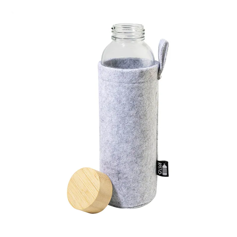 Germoglio – Borraccia in vetro 500 ml, colore Grigio scuro
