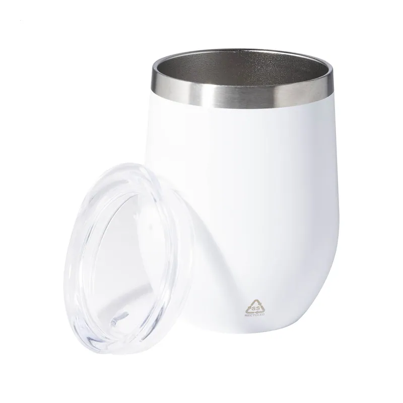 Zafferano – Tumbler termico in acciaio inox riciclato 350 ml, colore Bianco
