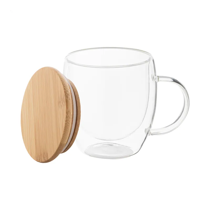 Grotta – Tumbler termico in vetro borosilicato 250 ml, colore Trasparente / Naturale