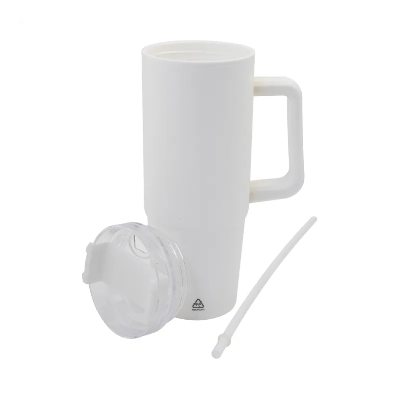 Cigno – Bicchiere riutilizzabile in polipropilene 900 ml, colore Bianco