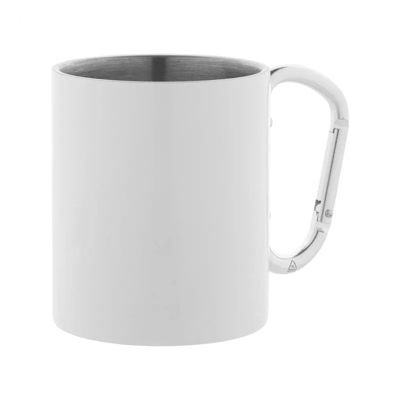 Martin pescatore – Tumbler termico in acciaio inox riciclato 300 ml, colore Bianco