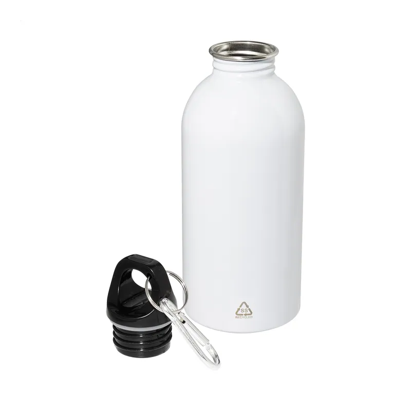 Onice – Borraccia in acciaio inox riciclato 400 ml, colore Bianco