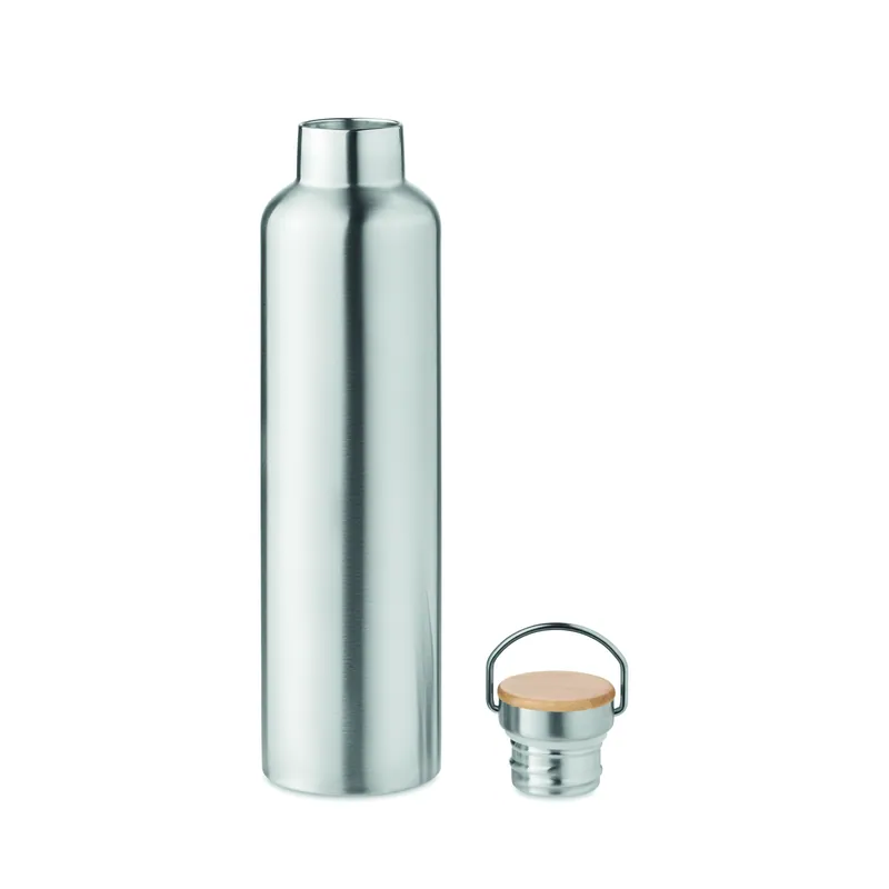 Travertino – Thermos in acciaio inox 1 litro, colore Argento Opaco, vista dall alto