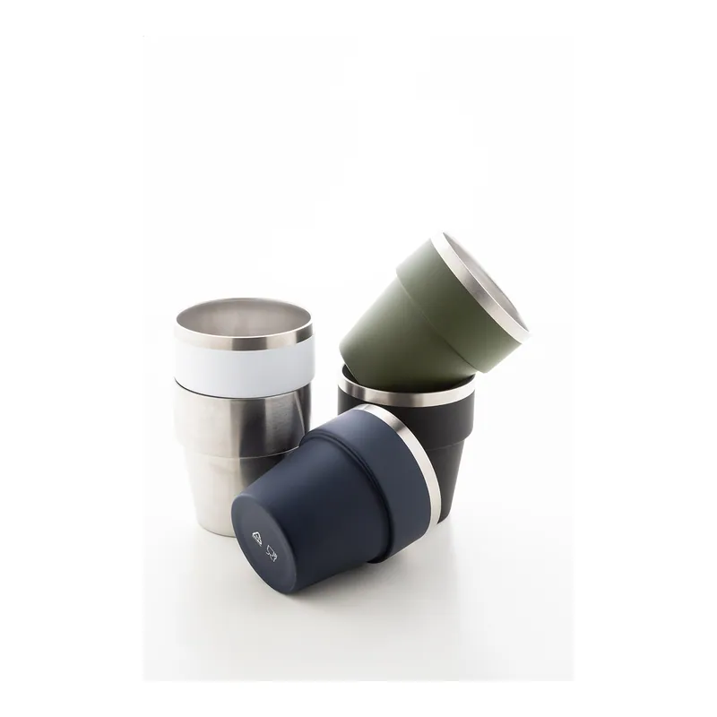 Stalattite – Tumbler termico in acciaio inox riciclato 250 ml, colore Bianco