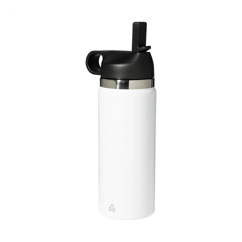 Lavagna – Borraccia termica in acciaio inox riciclato 500 ml, colore Bianco