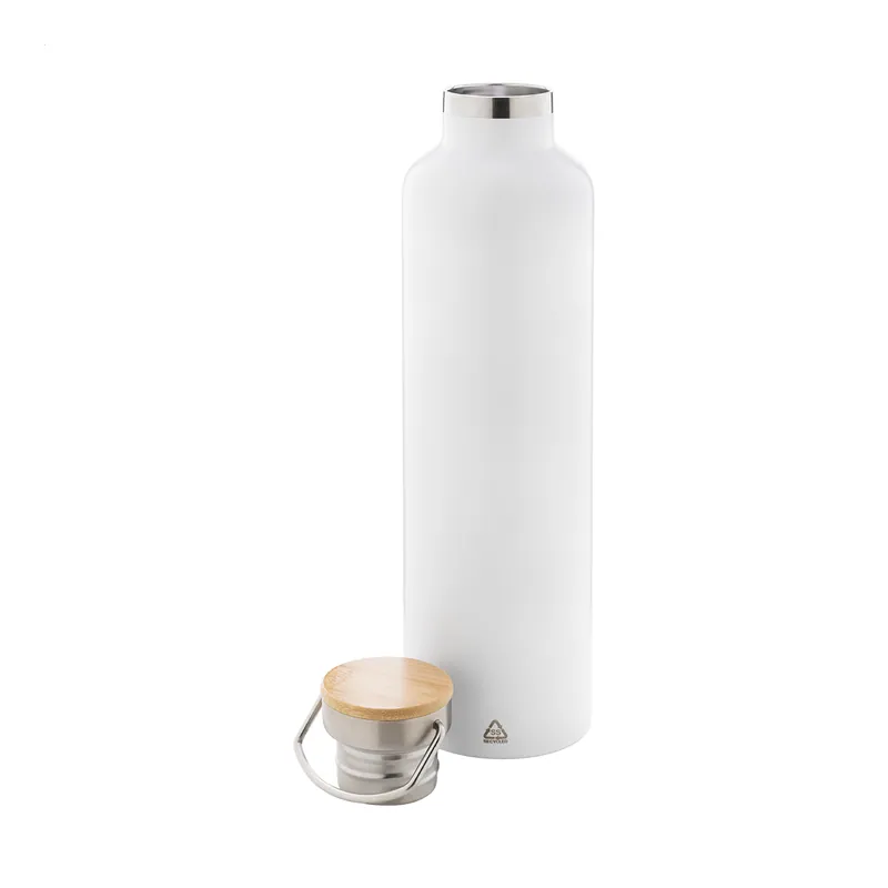 Lupo – Borraccia termica in acciaio inox riciclato 1 litro, colore Bianco