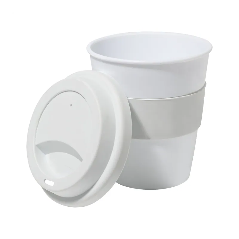 Ermellino – Bicchiere riutilizzabile in polipropilene 350 ml, colore Bianco