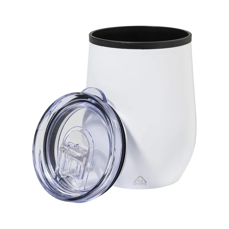 Primula – Tumbler termico in acciaio inox riciclato 350 ml, colore Bianco