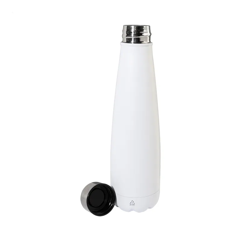 Cicogna – Borraccia in acciaio inox riciclato 600 ml, colore Bianco