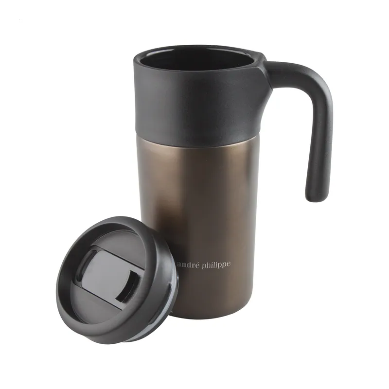 Poiana – Tumbler termico in acciaio inox 330 ml, colore Bronzo / Nero