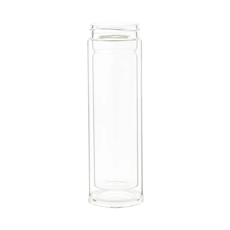 Libellula – Borraccia termica in vetro borosilicato 420 ml, colore Trasparente / Naturale