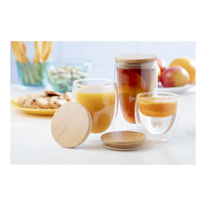 Lanca – Tumbler termico in vetro borosilicato 300 ml, colore Trasparente / Naturale
